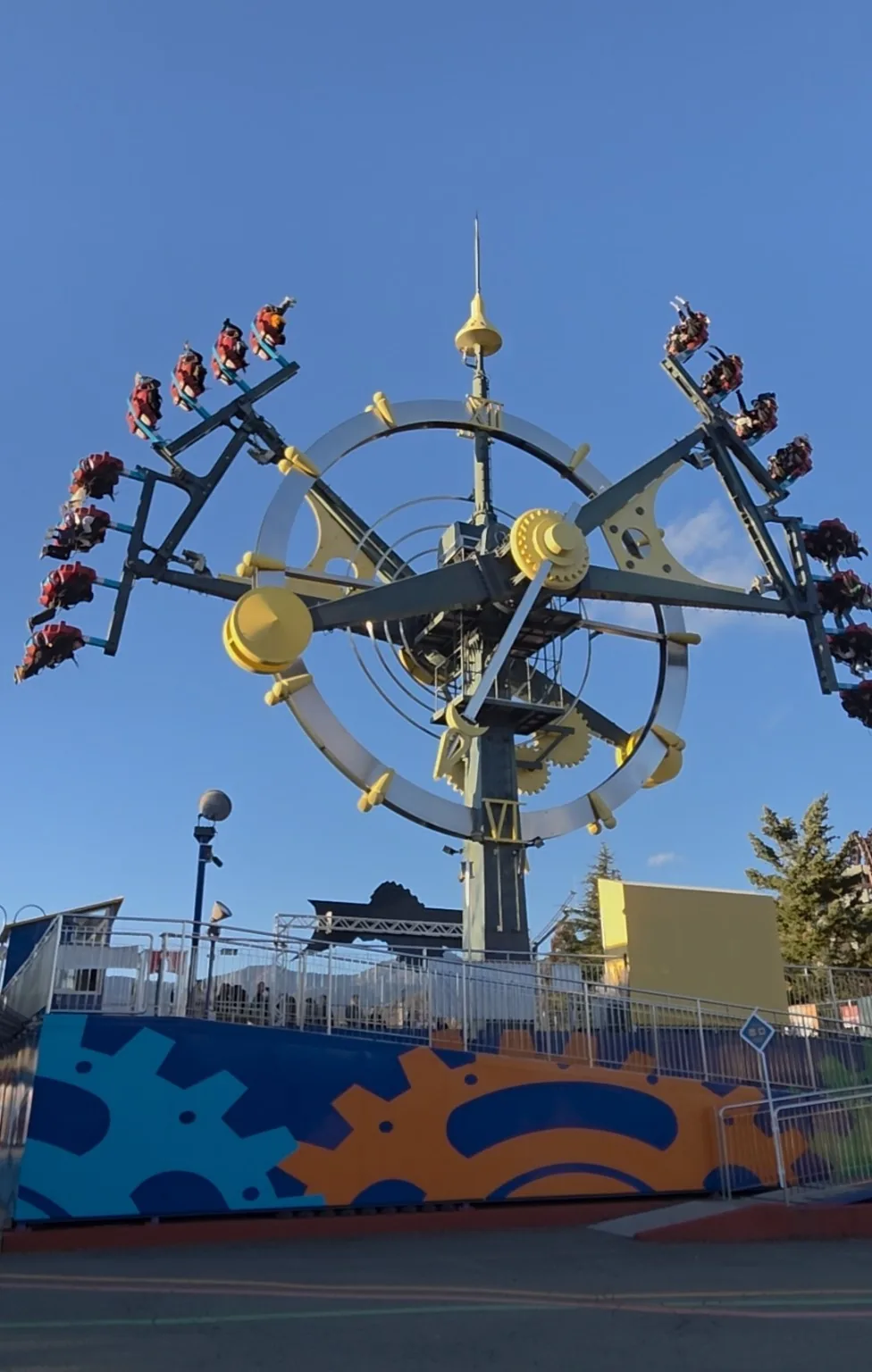 Panic Clock rotating around its clock-like structure